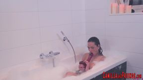 Bathing tranny jizzing