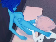 Lapis and Pearl fucking upstairs, licking pussy and tribbing - Steven Universe Hentai.