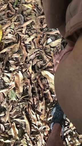 Domi Sucking and Singling with Stranger in the Bush