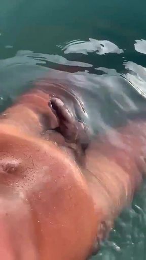 Listening to Gooning Audio in the Pool and Jerking off