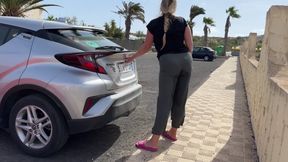 Girl Wetting Pants on the Street