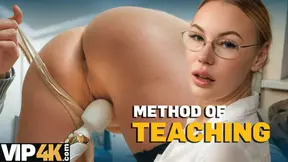 Russian MILF teacher gets her blonde anal holes stretched by toys and a lucky student