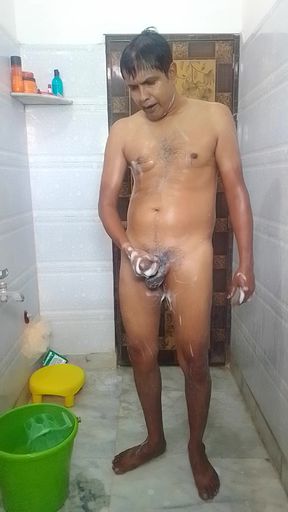Nude bathing masturbate.