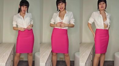 Slutty Secretary talks dirty in the office part 4