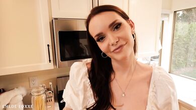 Big natural tits wife lets me fuck her with a creampie during family dinner