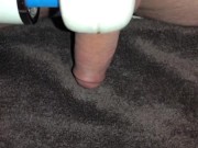 POV Hands Free Orgasm Just By Using The Massage Head Of My Hitachi Magic Wand Vibrator On My Cock