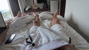 I Take Out My 9 Inch Cock Until She Can&#039;t Resist To Touch It