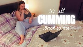 It's All Cumming Back To Me - Darcy James - Struggling with amnesia, I look up some old photos and videos and am shocked at what I find, I'm a pornstar! The videos of myself are making me quite horny... Roleplay, Big Tits, Voyeur, Nipple Play