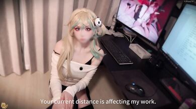 Lynae’s Wuthering Waves cosplay thighhighs black stockings ahegao footjob