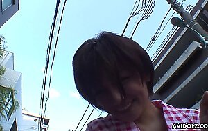Japanese Meguru Kosaka excited to orgasm with a sex toy uncensored.