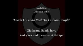 Giada Da Vinci and  Ezada Sinn have kinky sex and pleasure at the spa with foot licking, Goddess worship, lesbian domination, lesbian sex, lezdom