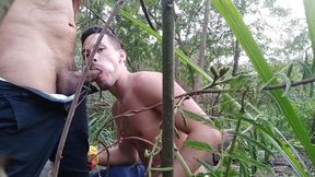 passei o dia no mato levando gozada de macho