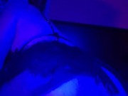 Riding my glowing goblin dildo