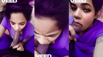 PURPLE EBONY Sloppy Toppy Sucking Bbc