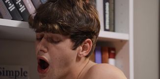 Twink gets a rimjob so deep he speaks in tongues
