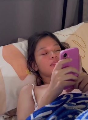 Real Filipina 18yo Masturbating Hairy Pussy Caught by Stepbro