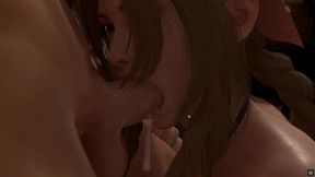 true facial [parody hentai game] ep.2 cloud and aerith rough anal fuck in tifa appartment