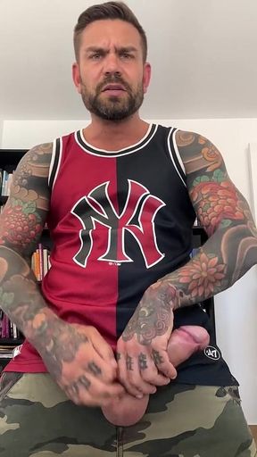 Spanish Muscular Bull with Clothes on
