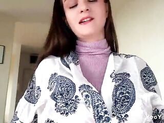 Sticky Stepmother’s Ejaculation was Caught by Her Nerdy Stepson and This guy Licked it