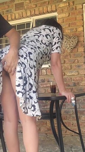 Mutual masturbation with my neighbors wife ends in outdoor creampie   Clip 1