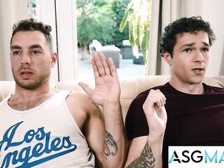 DISRUPTIVE FILMS - Gooning Str8 Lads Invite Buddy Over To Assist 'em Cum