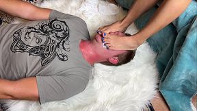 Tied And Taped Mouth Foot Domination Pantyhose And Barefoot