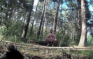 Caught masturbating in the woods