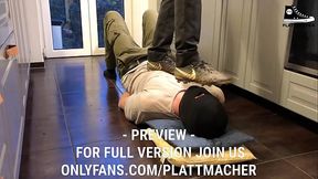 Slave got trampled by Master Axels Nike soccer cleats :-D