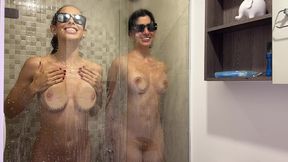 yenifer chacon and alicia trece taking a shower (rare)