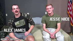 Big Cock Military Hunks Alex & Jesse Nail It In Raw Army Sex Session