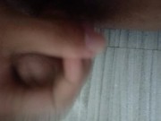 India man Fast fucking and masturbating my big dick. Huge creampie drips out.