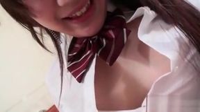 Jap teen 18+ gets her big puffy tits in school