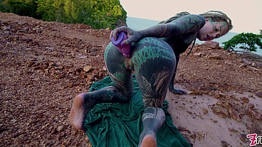 TATTOO teen PUBLIC ANAL masturbation and PISS