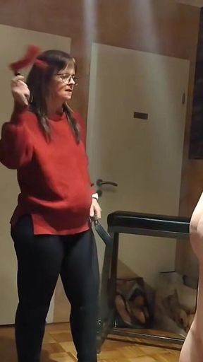 Domlady Mia - Punishment of Terror for the Slave - Whipped on the Stretching Rack and at the Ceiling Bar - Part 3