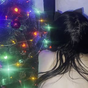 Merry Christmas! Spanking and Quick Sex with a Beautiful Teen!