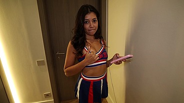 I dress up as a cheerleader for my best friend