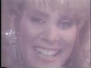 Sexy golden-haired 80s porn queen in hot underware has belt-on bang with her girlfriend