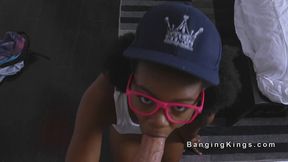 Slender big ass ebony fucking big dick