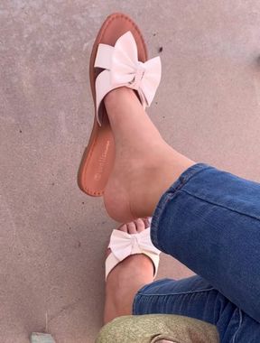 Sandal Dangling as I relax in my backyard