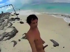 Big-Cock Men Jerk Off at a Cuba Beach