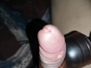 recent jock massager with silicone tip makes the cock flow for a lengthy time