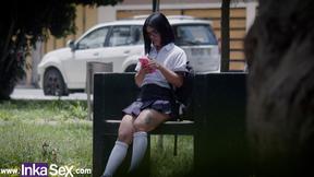 ”Innocent big ass Latin dorm chick is taken under false pretenses to a stranger'”