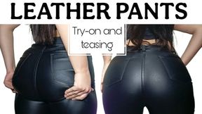 Ass worship in leather pants