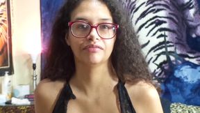 SEXY NERDY GIRL WITH GLASSES SUCKS DICK