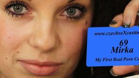 ”Mirka at her first porn casting”