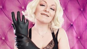 Wearing XS nitrile gloves - Gloves fetish video (Arya Grander)