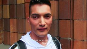 Good-looking 18+ young twink takes a facial after POV sex