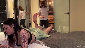 Wolf was looking for an innocent girl but found a naughty cock eater
