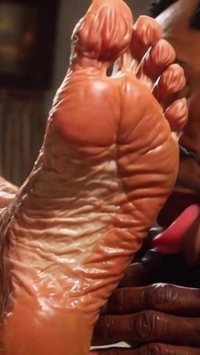 Very Old Granny Feet Oiled & Licked - Intense Sole Worship