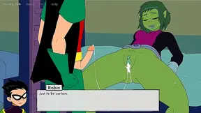 Starfire Ignites Ravens Desire in SteamyTeen Titans Tryst